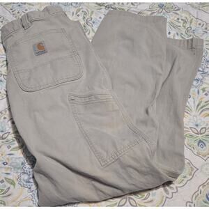 Carhartt Pants Size 36x32 Tan Relaxed Fit Workwear